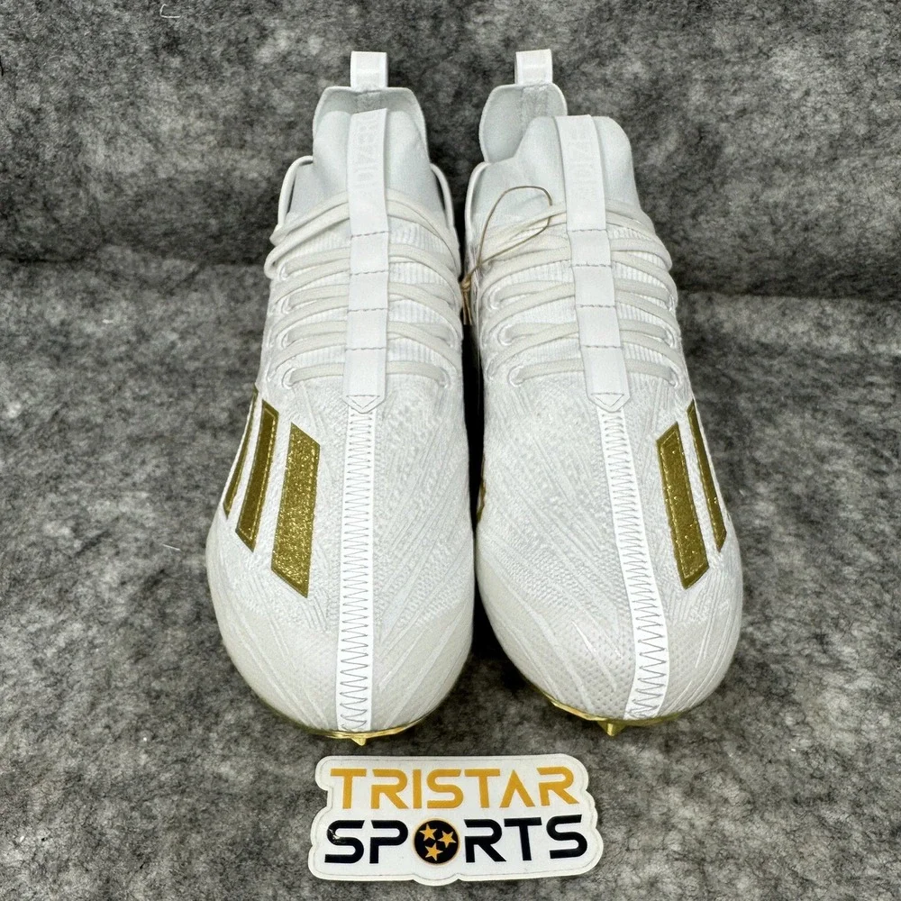 Adidas Adizero Primeknit Football Cleats Mens Size 12 White Gold GX5100